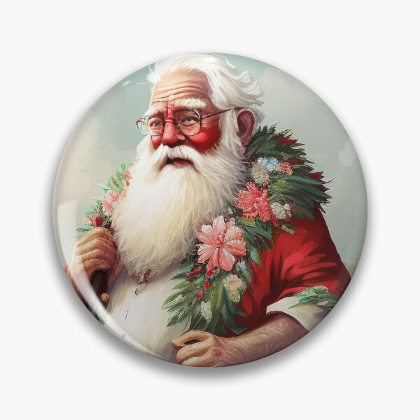 Item preview, Mele Kalikimaka, Santa Claus in Hawaii Celebrating Vacation After Christmas designed and sold by cardinalhill.
