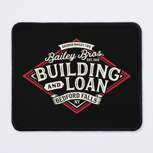 Item preview, Bailey Brothers building and loan association shield, George Bailey executive officer, Christmas Design designed and sold by SleeplessLady.
