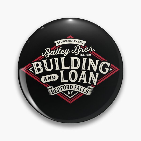Item preview, Bailey Brothers building and loan association shield, George Bailey executive officer, Christmas Design designed and sold by SleeplessLady.