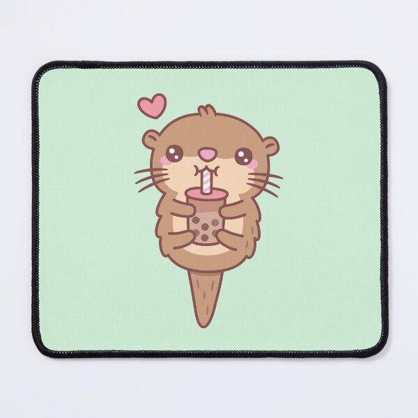 Item preview, Cute Little Otter Loves Boba Tea designed and sold by rustydoodle.