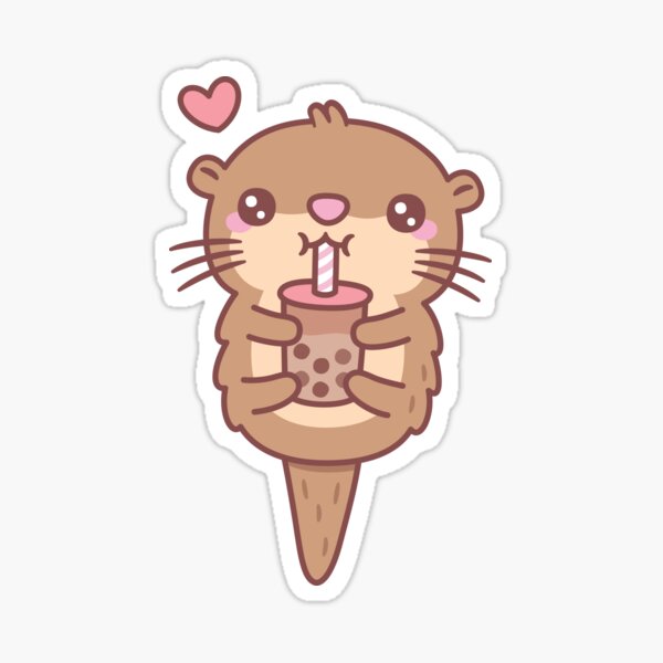 Artikel-Vorschau von Netter kleiner Otter liebt Boba-Tee, designt und verkauft von rustydoodle.