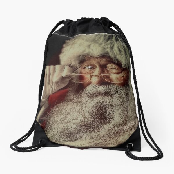 Santa Claus Drawstring Bag