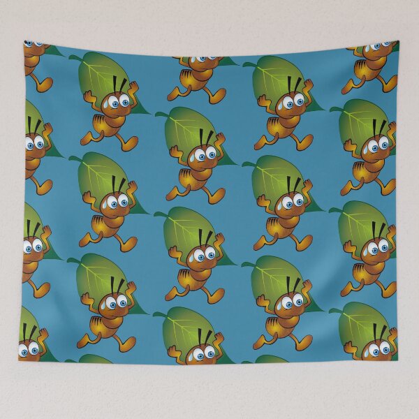 Item preview, Brown worker ant carrying a leaf designed and sold by WorkerAnts.