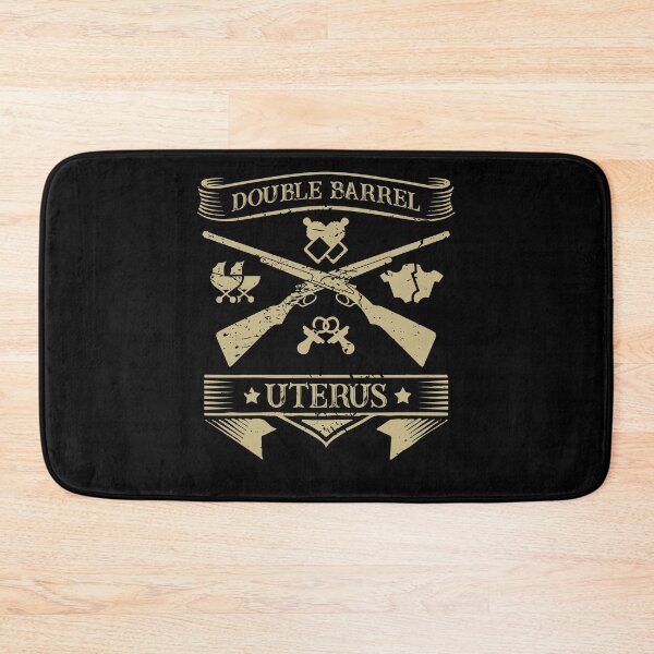 Item preview, Double Barrel Uterus for women pregnant with twins who like guns designed and sold by Gold Wings Tees.