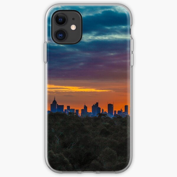 Melbourne sunset from Yarra Boulevard iPhone Soft Case