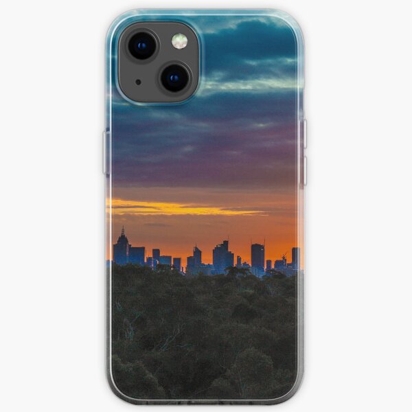 Melbourne sunset from Yarra Boulevard iPhone Soft Case