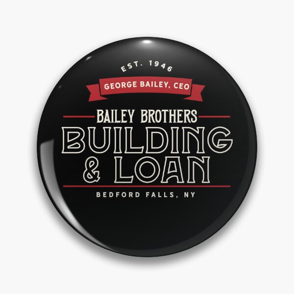 Item preview, Bailey Brothers building and loan association shield, George Bailey executive officer, Christmas Design designed and sold by SleeplessLady.