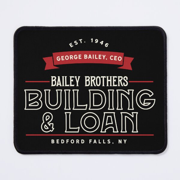 Item preview, Bailey Brothers building and loan association shield, George Bailey executive officer, Christmas Design designed and sold by SleeplessLady.