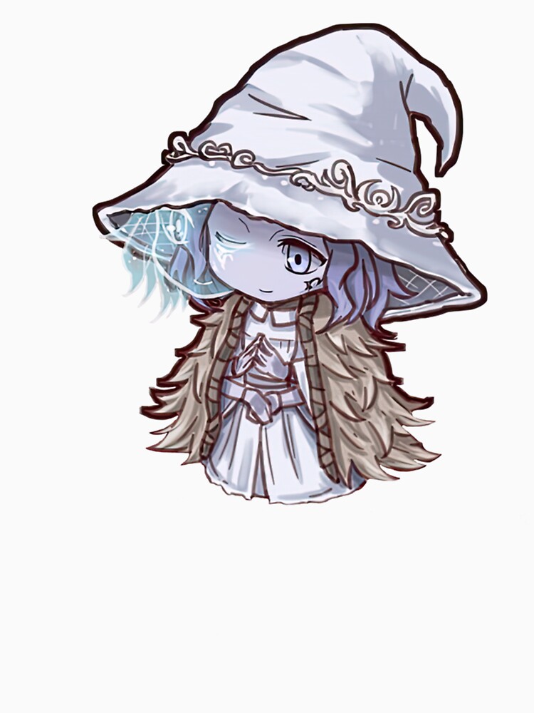 Thumbnail 7 of 7, Classic T-Shirt, Elden Ring Chibi Ranni the Witch designed and sold by KapsiStudio.