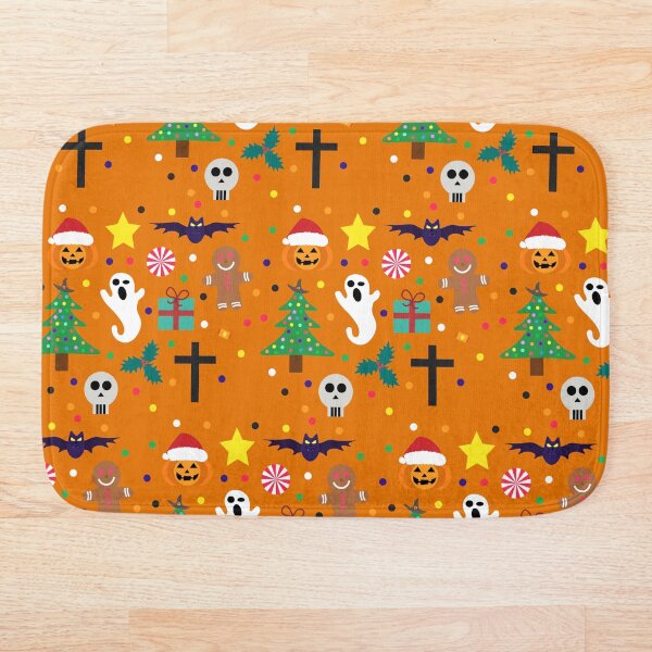 Item preview, Orange BG | HallowMas - Halloween and Christmas  designed and sold by creativewildtrain444.