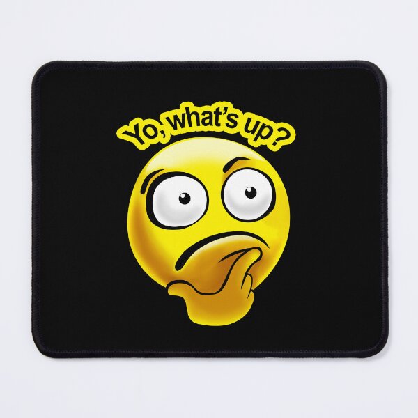 Item preview, Sad & Cool Yellow Emoji Face - Yo, What's us? designed and sold by Digi Artworks Store.