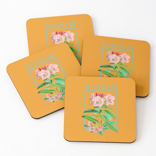 Item preview, Sikkim India Pink Floral Illustration designed and sold by 18pm.