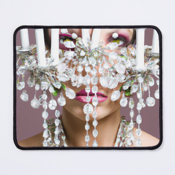 Item preview, Fine Art Headpiece Crystal Masquerade Mask Art, Fashion Photography, Altered Model Portrait. Digital Art Print, Printable Wall Art designed and sold by RadRococo.