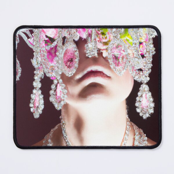 Item preview, Fine Art Headpiece Crystal Masquerade Mask Art, Fashion Photography, Altered Model Portrait. Digital Art Print, Printable Wall Art designed and sold by RadRococo.