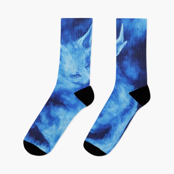 Item preview, Blue Foxes with  Blue Flame Bodies Digital Art designed and sold by DesignerKin.