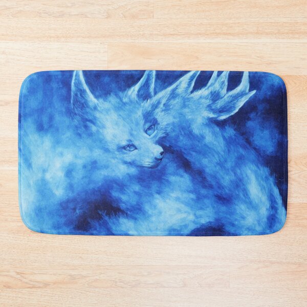 Item preview, Blue Foxes with  Blue Flame Bodies Digital Art designed and sold by DesignerKin.