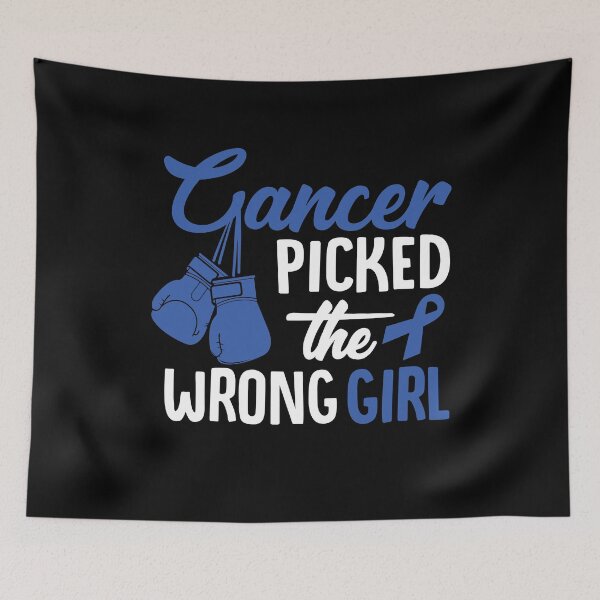 Item preview, Fuck Colon Cancer, Cancer Picked the Wrong Girl, Blue Ribbon  designed and sold by Too Sweet.