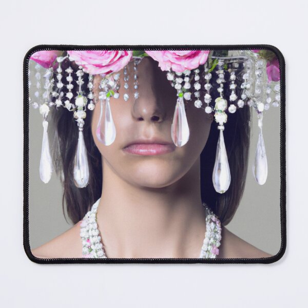 Item preview, Fine Art Headpiece Crystal Masquerade Mask Art, Fashion Photography, Altered Model Portrait. Digital Art Print, Printable Wall Art designed and sold by RadRococo.