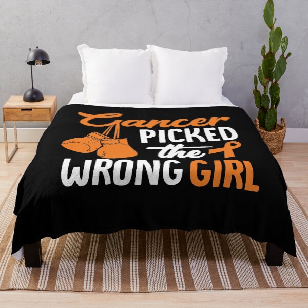 Item preview, Fuck Kidney Cancer, Cancer Picked the Wrong Girl, Orange Ribbon designed and sold by Too Sweet.