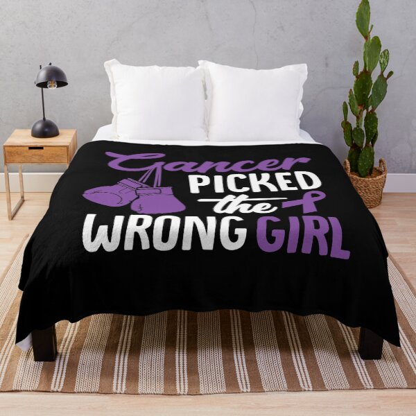 Item preview, Fuck Pancreatic Cancer, Cancer Picked the Wrong Girl, Purple Ribbon designed and sold by Too Sweet.