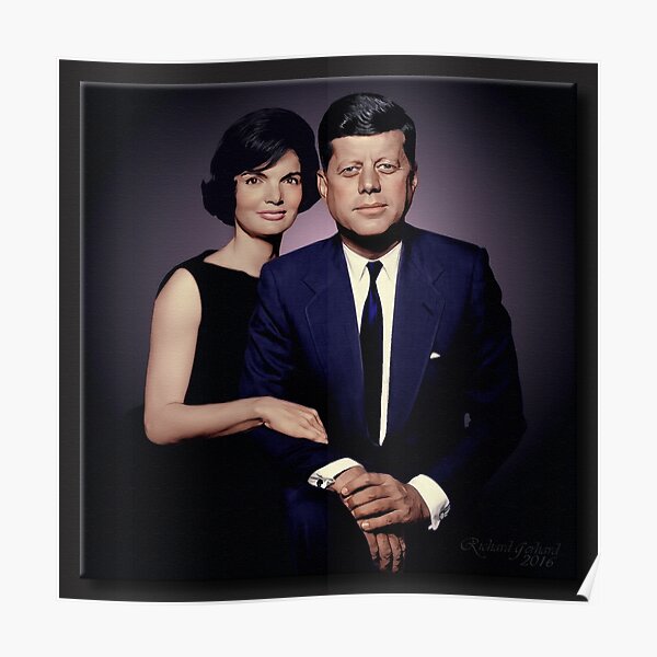 John F Kennedy President Jackie Onassis Door Poster JFK 