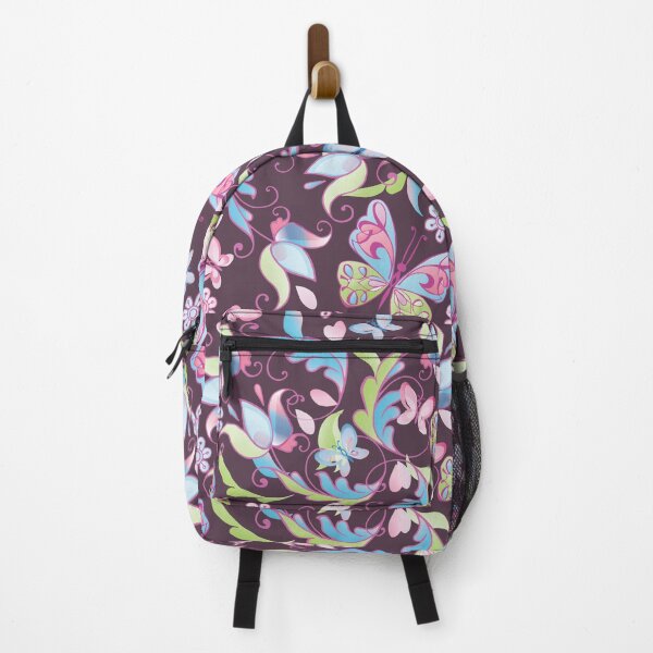 Item preview, Cute floral with pink and blue butterflies designed and sold by obinsuma.