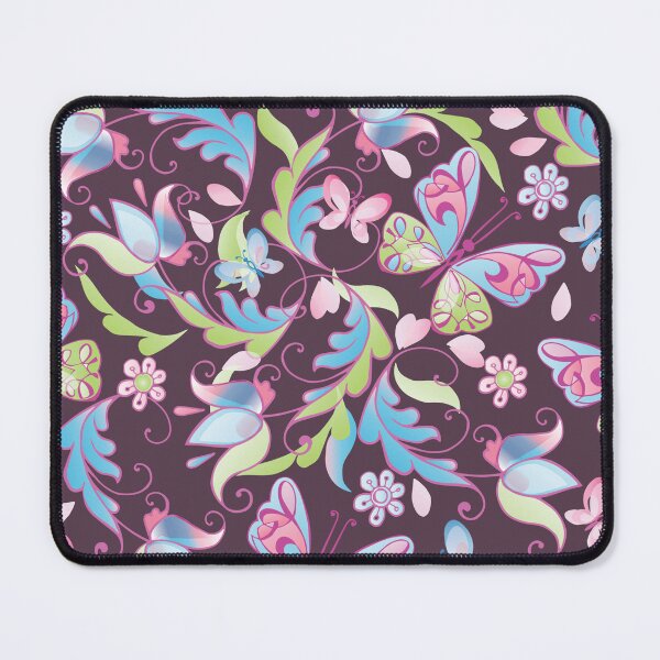 Item preview, Cute floral with pink and blue butterflies designed and sold by obinsuma.