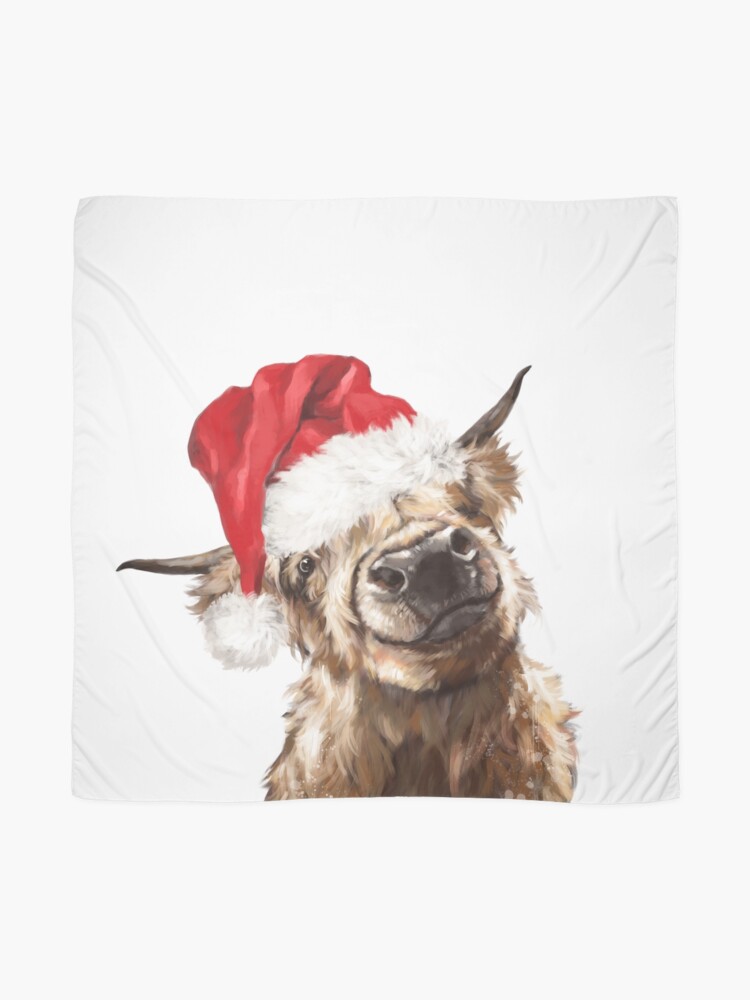 “Christmas Highland Cow” Scarf by bignosework | Redbubble