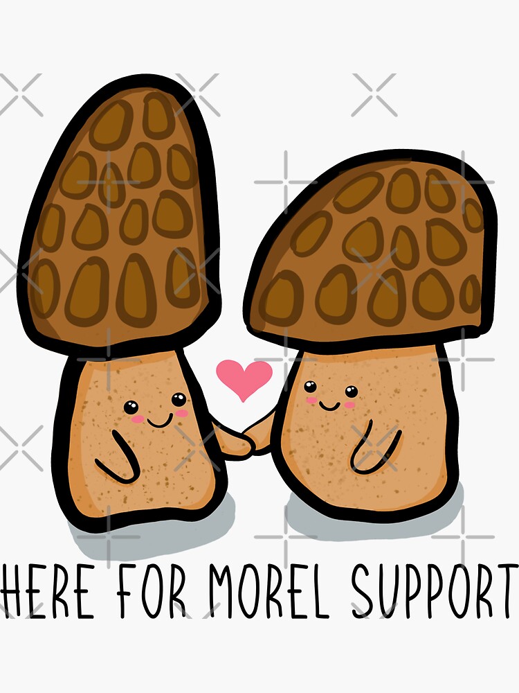 "Here for Morel Support Morels or Fungi board game inspired design