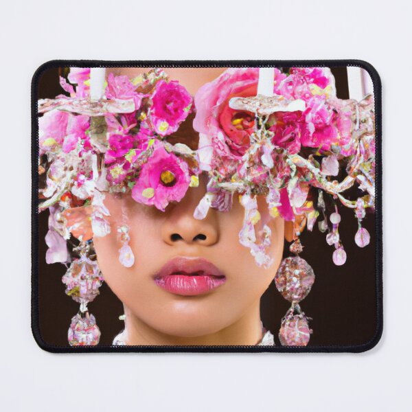 Item preview, Fine Art Headpiece Crystal Masquerade Mask Art, Fashion Photography, Altered Model Portrait. Digital Art Print, Printable Wall Art designed and sold by RadRococo.