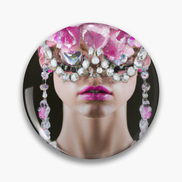 Item preview, Fine Art Headpiece Crystal Masquerade Mask Art, Fashion Photography, Altered Model Portrait. Digital Art Print, Printable Wall Art designed and sold by RadRococo.
