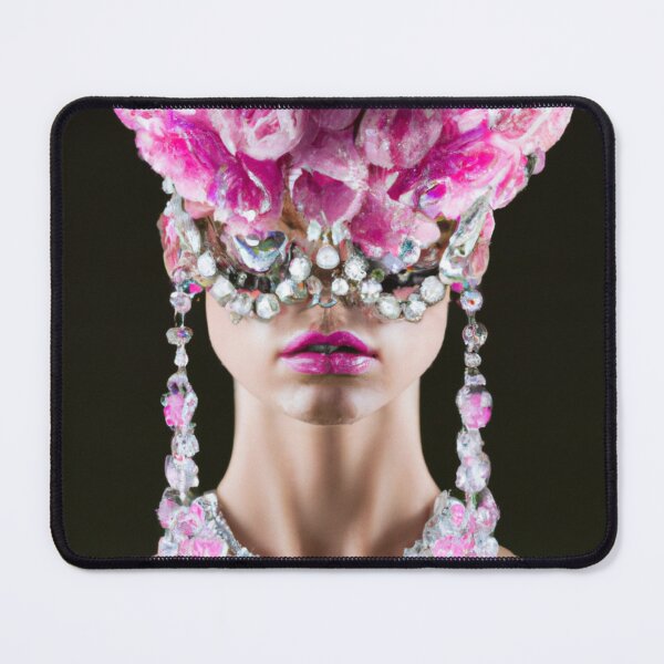 Item preview, Fine Art Headpiece Crystal Masquerade Mask Art, Fashion Photography, Altered Model Portrait. Digital Art Print, Printable Wall Art designed and sold by RadRococo.