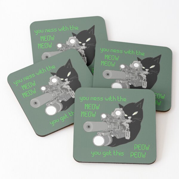 Item preview, You Mess With The Meow Meow Black designed and sold by ViewerEqualsPhoton.