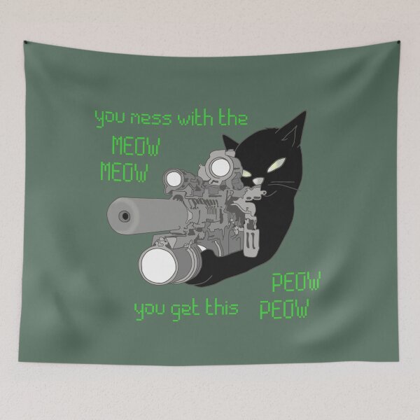 Item preview, You Mess With The Meow Meow Black designed and sold by ViewerEqualsPhoton.