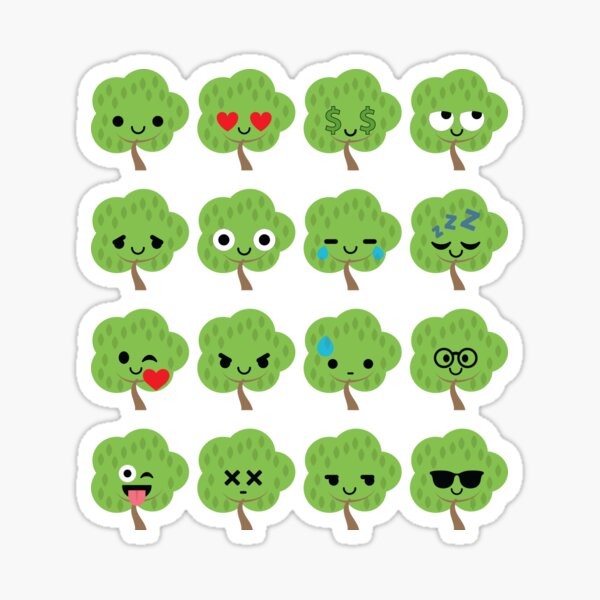 "Tree Emoji " Sticker for Sale by HippoEmo Redbubble