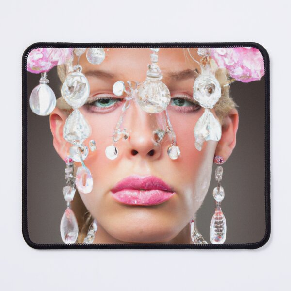 Item preview, Fine Art Headpiece Crystal Masquerade Mask Art, Fashion Photography, Altered Model Portrait. Digital Art Print, Printable Wall Art designed and sold by RadRococo.
