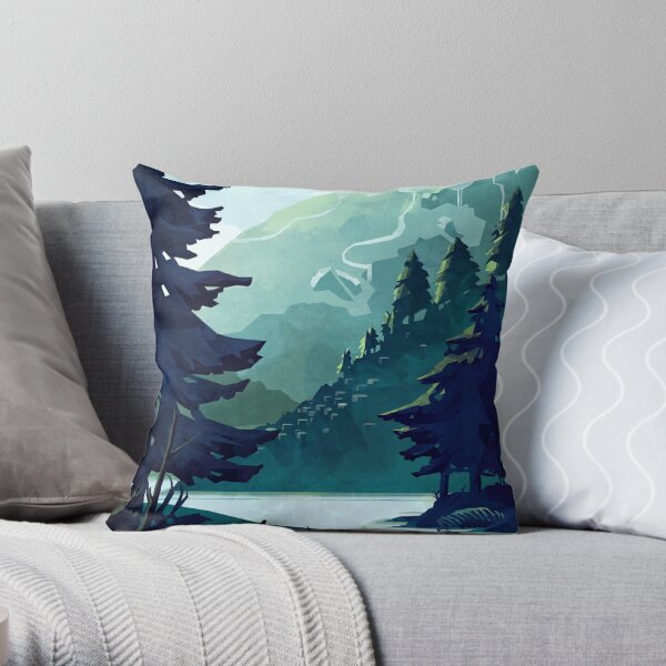 Canadian Mountain Throw Pillow