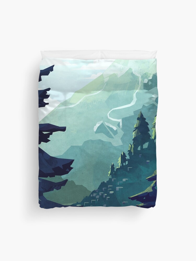 duvet cover mountains