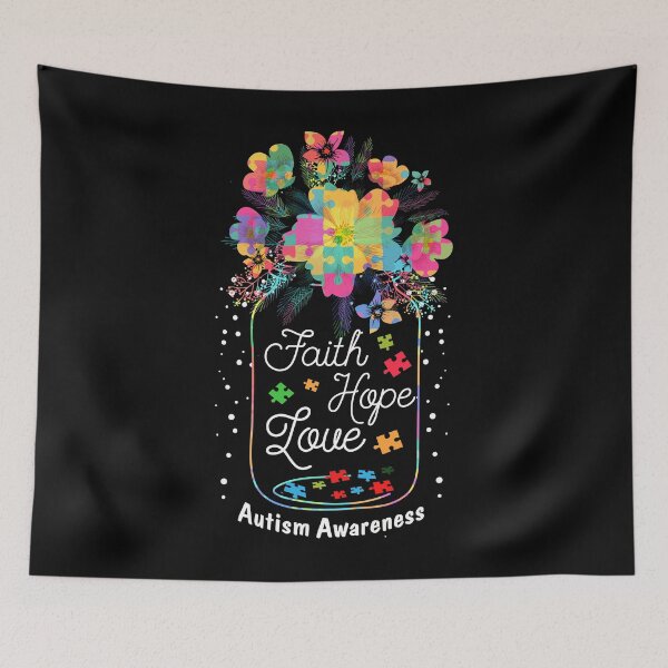 Item preview, Faith Hope Love Autism Awareness designed and sold by Helbon-art.