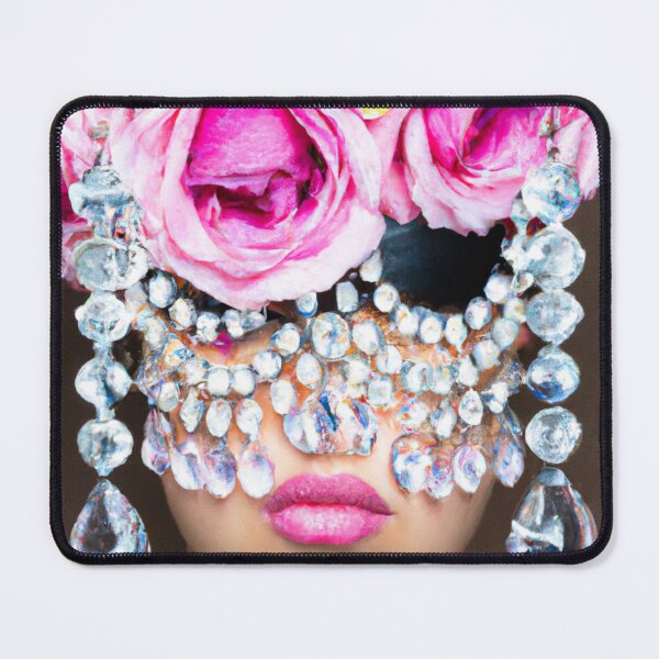 Item preview, Fine Art Headpiece Crystal Masquerade Mask Art, Fashion Photography, Altered Model Portrait. Digital Art Print, Printable Wall Art designed and sold by RadRococo.