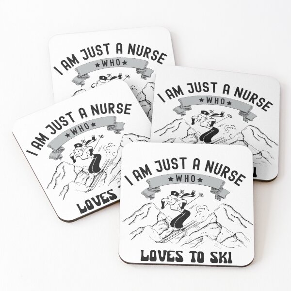 Item preview, i am just a nurse who loves to ski.  designed and sold by ninjapineapple.