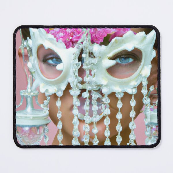 Item preview, Fine Art Headpiece Crystal Masquerade Mask Art, Fashion Photography, Altered Chandlier Art Portrait, Model Portrait. Digital Art Print, Printable Wall Art designed and sold by RadRococo.