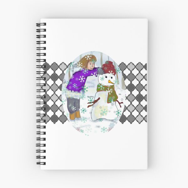 Item preview, The Girl Is Making Up  A Snowman designed and sold by Eklectikos.
