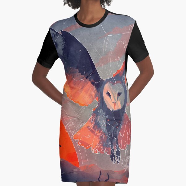 Owl Hunt Graphic T-Shirt Dress