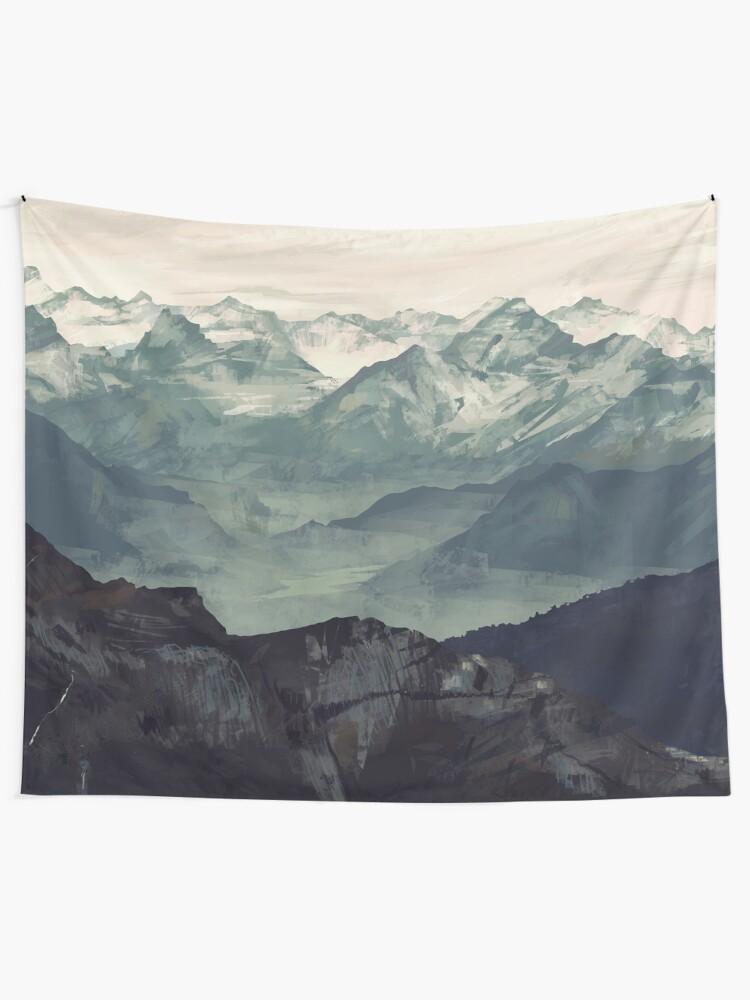 Vista alternativa de Tela decorativa Niebla de la montaña