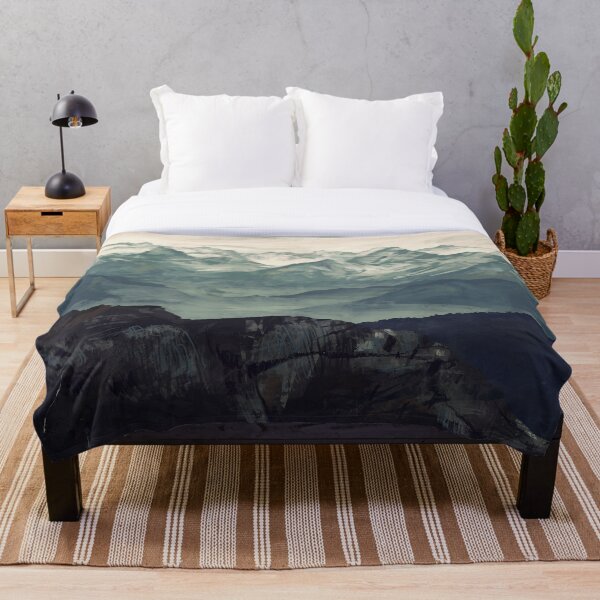 Mountain Fog Throw Blanket