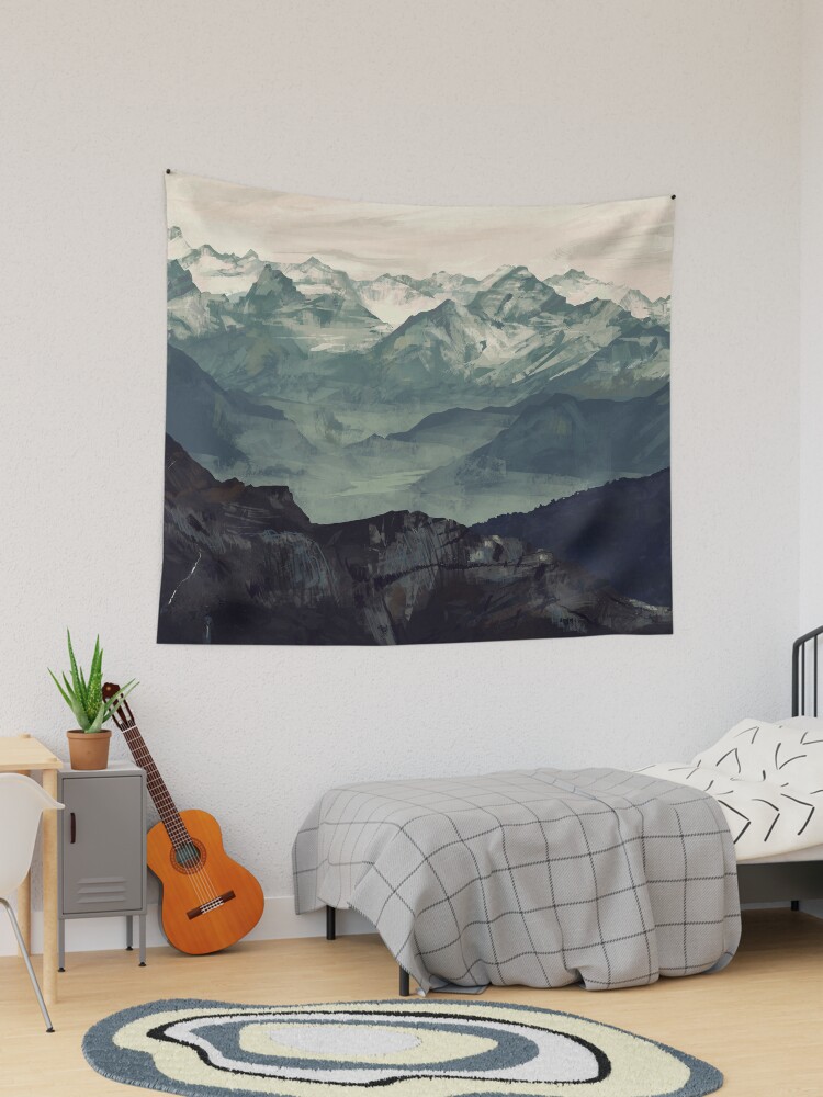 Thumbnail 1 of 3, Tapestry, Mountain Fog designed and sold by MicaelaDawn.