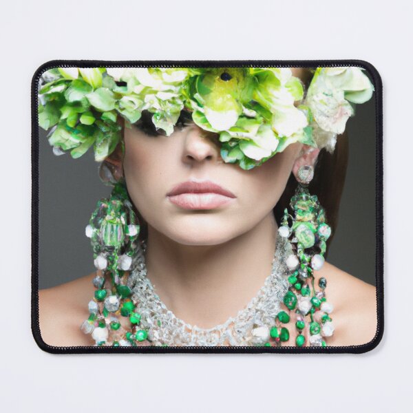 Item preview, Fine Art Headpiece Crystal Masquerade Mask Art, Fashion Photography, Altered Model Portrait. Digital Art Print, Printable Wall Art designed and sold by RadRococo.