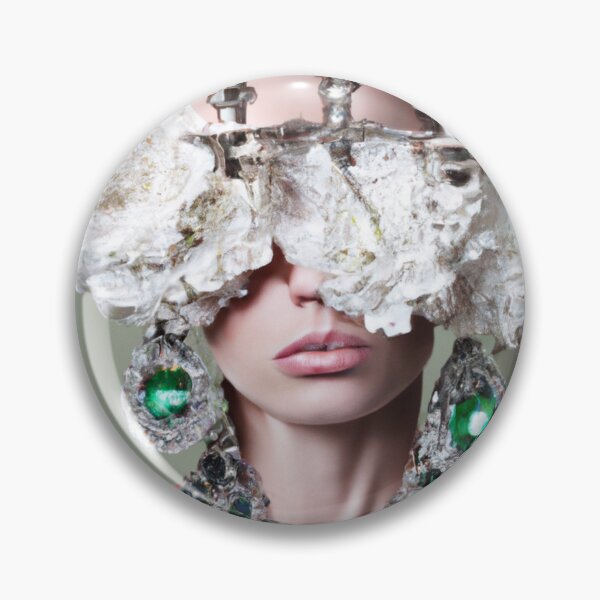 Item preview, Chandlier Art Portrait, Model , Fine Art Headpiece Crystal Masquerade Mask Art, Fashion Photography, Altered Model Portrait. Digital Art Print, Printable Wall Art designed and sold by RadRococo.