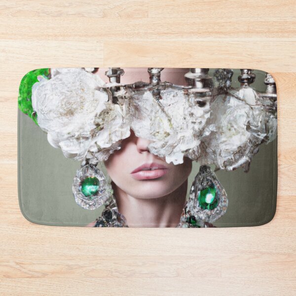 Item preview, Chandlier Art Portrait, Model , Fine Art Headpiece Crystal Masquerade Mask Art, Fashion Photography, Altered Model Portrait. Digital Art Print, Printable Wall Art designed and sold by RadRococo.